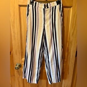 Hollister ultra high rise striped pants women’s size small
